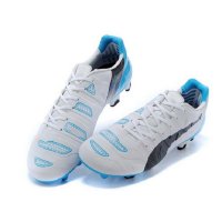 Football Boots White-Blue evoPOWER 1.2 FG Shoes Cleats