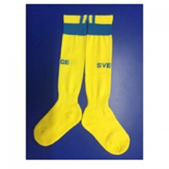 2015-16 Sweden National Team Euro Cup Yellow Kids Soccer Socks [D266]