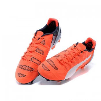 Football Boots Orange-Black evoPOWER 1.2 FG Shoes Cleats [C593]