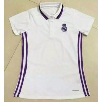 Real Madrid C.F 2016-17 Season White Women's Soccer Polo Shirt