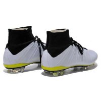 Football Shoes White Mercurial Superfly 4 FG Shoes Cleats