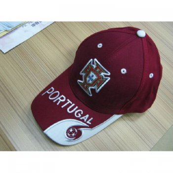 Portugal National Team Soccer Cap Navy Brown [E835]