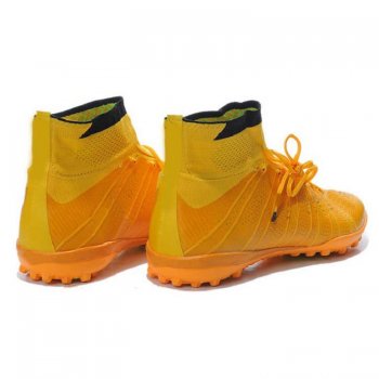 Football Boots Orange Elastico Superfly TF Shoes Cleats [C590]