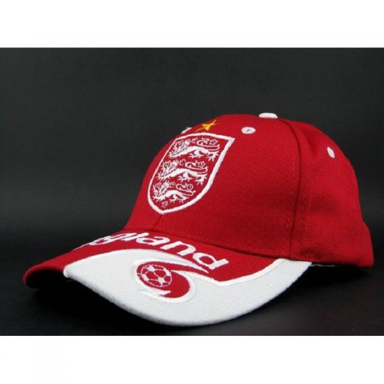 England National Team Soccer Cap Red - Click Image to Close