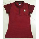 Portugal National Team 2016 Euro Red Women's Soccer POLO Shirt