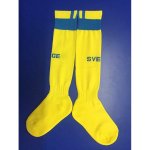 2015-16 Sweden National Team Euro Cup Yellow Kids Soccer Socks [D266]