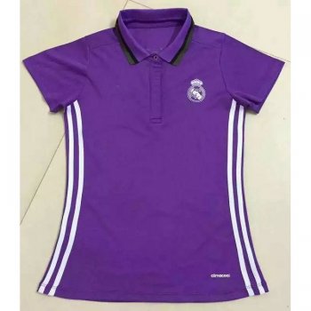 Real Madrid C.F 2016-17 Season Women's Soccer Polo Shirt [F566]